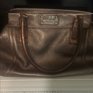 Kate Spade Metallic Brown Leather Tote